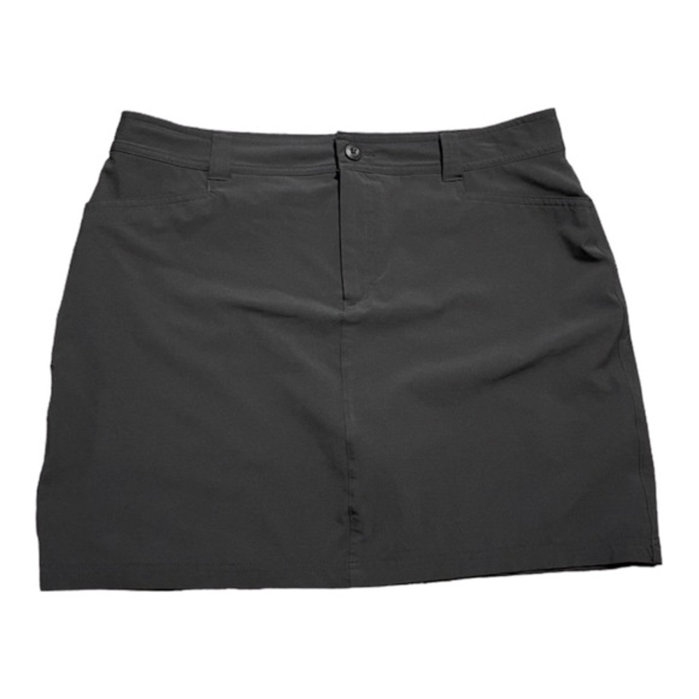 Eddie Bauer Womens Size 14 Black Stretch Skirt Skort Hiking Outdoors